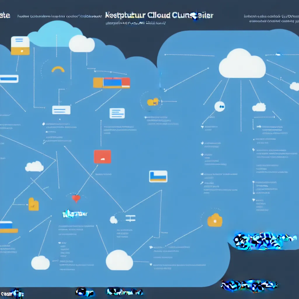 Image similar to Kubernetes cluster deployed to a secure public cloud service, trending on Artstation, by Visual Capitalist