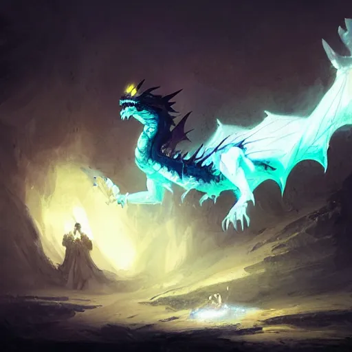 Image similar to ghost dragon by greg rutkowski