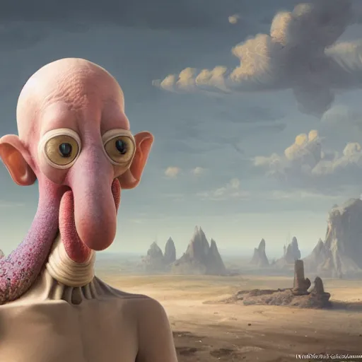 Prompt: hyperrealistic mixed media image of squidward tentacles, stunning 3 d render inspired art by greg rutkowski and xiang duan and thomas eakes, perfect symmetry, realistic, highly detailed attributes and atmosphere, dim volumetric cinematic lighting, 8 k octane extremely hyper - detailed render, post - processing, masterpiece,