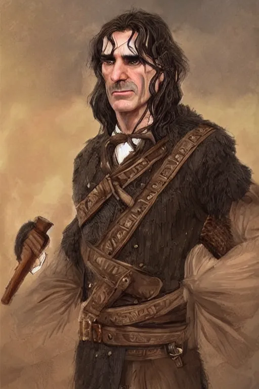 Prompt: daniel day - lewis portrait as a dnd character fantasy art.