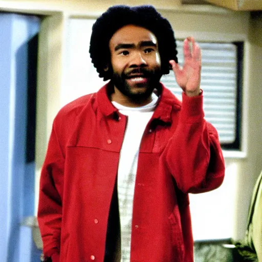 Image similar to tv still of donald glover starring in kenan & kel ( 1 9 9 9 )