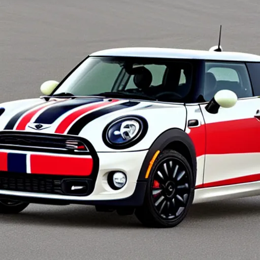 Prompt: mini cooper mixed with a camaro