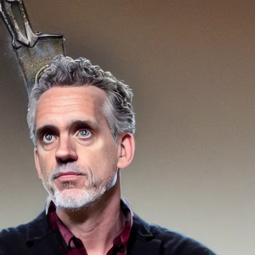 Prompt: Jordan Peterson with a sword