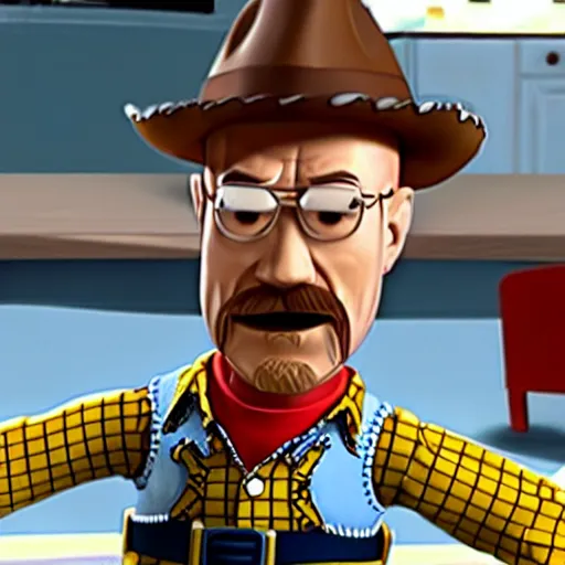 Prompt: walter white in toy story