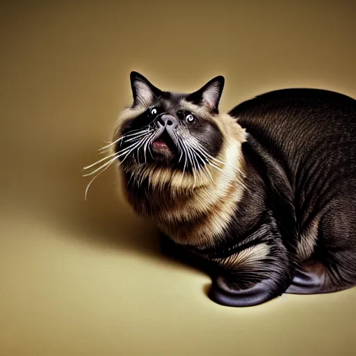 Image similar to a walrus - cat - hybrid, animal photography