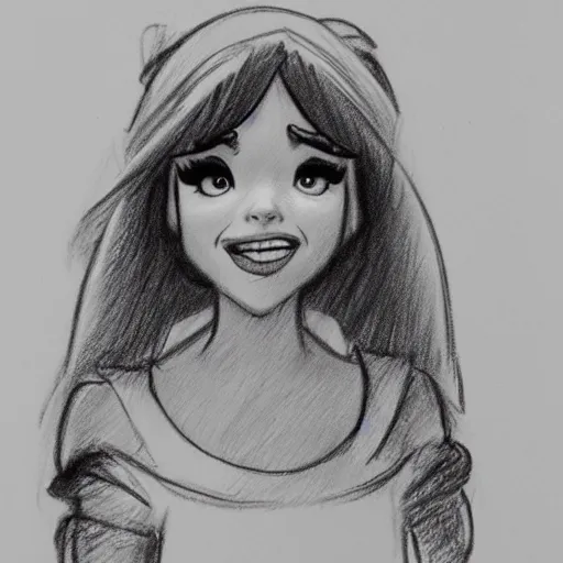 milt kahl pencil sketch of angie varona disney style | Stable Diffusion |  OpenArt