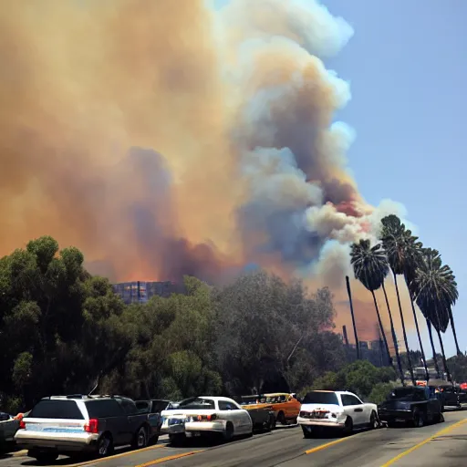 Image similar to Los Angeles burning,