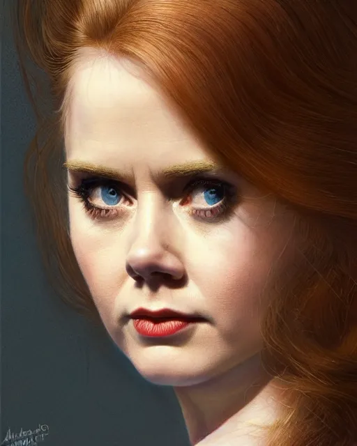 Image similar to amy adams as spiderman 1 9 6 0 s | highly detailed | very intricate | symmetrical | whimsical and magical | soft cinematic lighting | award - winning | closeup portrait | doll | painted by donato giancola and mandy jurgens and ross tran | pastel color palette | featured on artstation