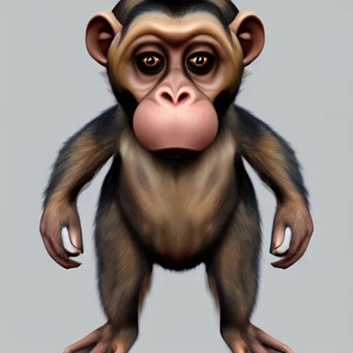 Prompt: monkey wants to be a human artstation