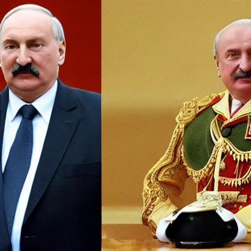Prompt: potato daemon prince lukashenko president of belarus