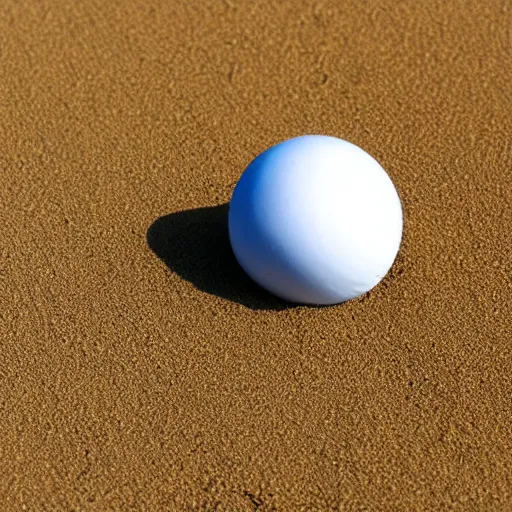 Image similar to ball made of Sand floating above water