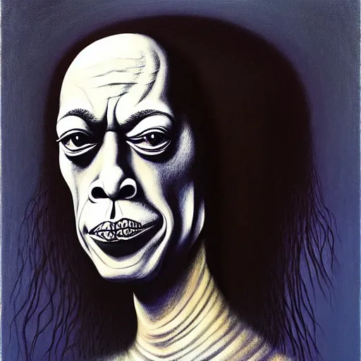 Image similar to portrait of kamala harris by otto dix, junji ito, hr ginger, jan svankmeyer, beksinski, claymation, hyperrealistic, aesthetic, masterpiece