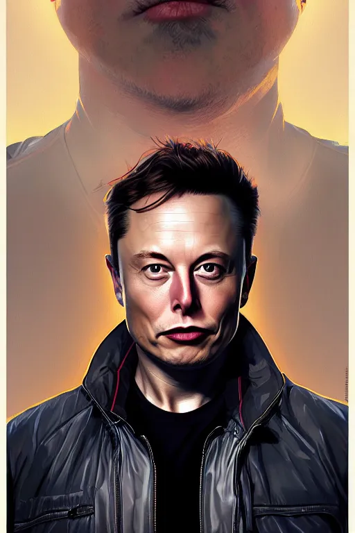 Image similar to elon musk as marty mcfly, realistic portrait, symmetrical, highly detailed, digital painting, artstation, concept art, smooth, sharp focus, illustration, cinematic lighting, art by artgerm and greg rutkowski and alphonse mucha