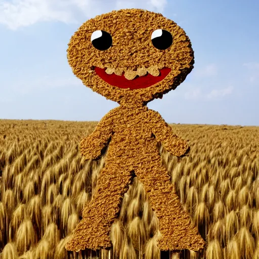 Prompt: a monster made of vital wheat gluten