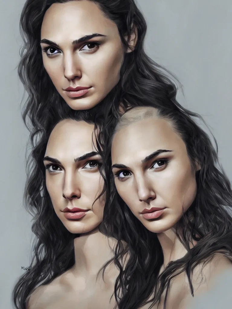 Prompt: a beautiful portrait of gal gadot by Karmen loh and, detailed, proportional, trending on art station, 4k