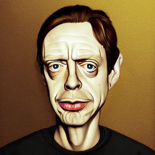 Image similar to A spoon that lies on a kitchen counter has the face of Steve buscemi, highly_detailed!!, Highly_detailed_face!!!, artstation, concept art, sharp focus, illustration, art by Leonardo da Vinci and Michelangelo and Botticelli