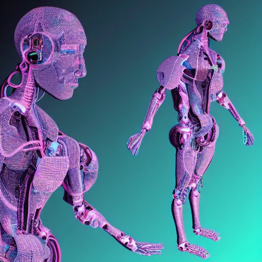 Prompt: AI as a humanoid, digital art