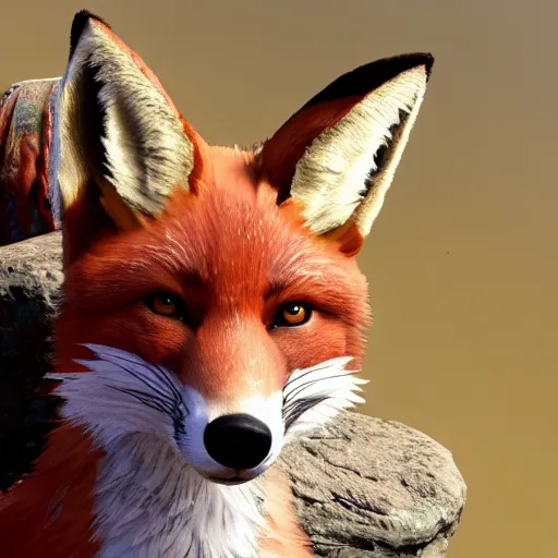 Image similar to a fox in a ps 5 game