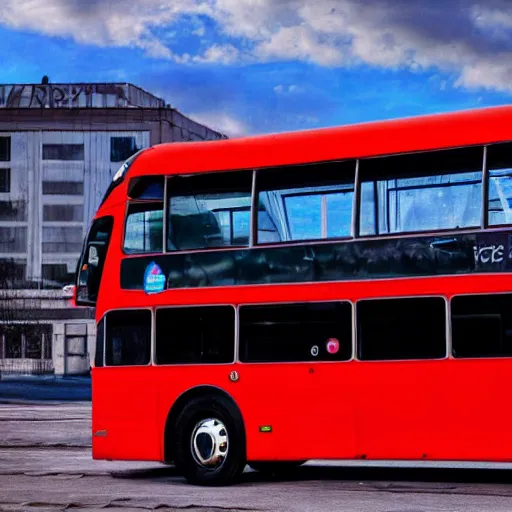 Image similar to realistic high detailed photo of bus in minsk