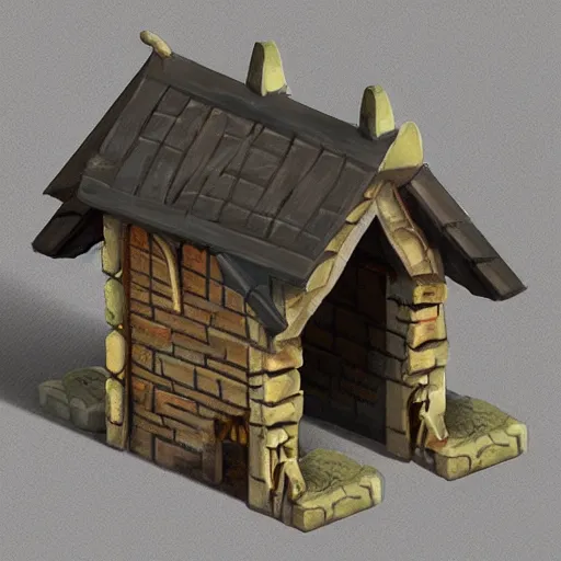 Image similar to a medieval barrack where you train warriors, painted, 2 d game