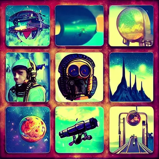 Image similar to sci fi swag instagram art