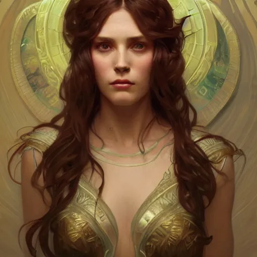 Image similar to portrait of circe, intricate, headshot, highly detailed, digital painting, artstation, concept art, sharp focus, cinematic lighting, illustration, art by artgerm and greg rutkowski, alphonse mucha, cgsociety