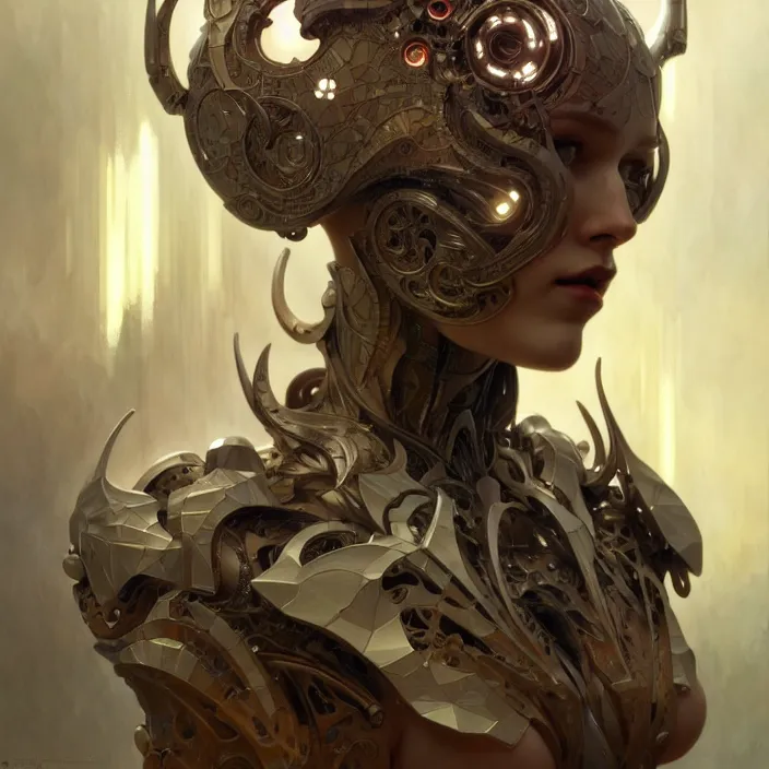 Image similar to organic cyborg, berserker, diffuse lighting, fantasy, intricate, elegant, highly detailed, lifelike, photorealistic, digital painting, artstation, illustration, concept art, smooth, sharp focus, art by John Collier and Albert Aublet and Krenz Cushart and Artem Demura and Alphonse Mucha