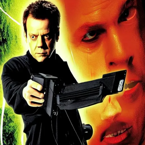 Image similar to Neo fighting Jack Bauer, from Matrix: 24 crossover (2005)