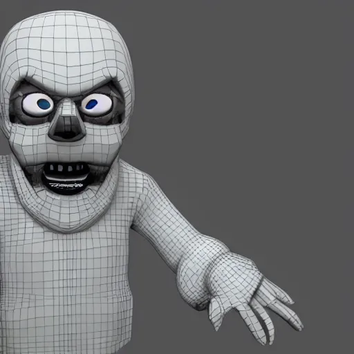 Prompt: Sans from Undertale, 3d render