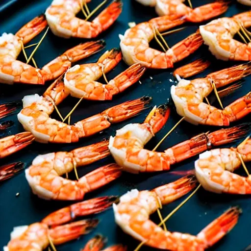 Image similar to cooked shrimp marching in formation, with bayonets, army uniforms