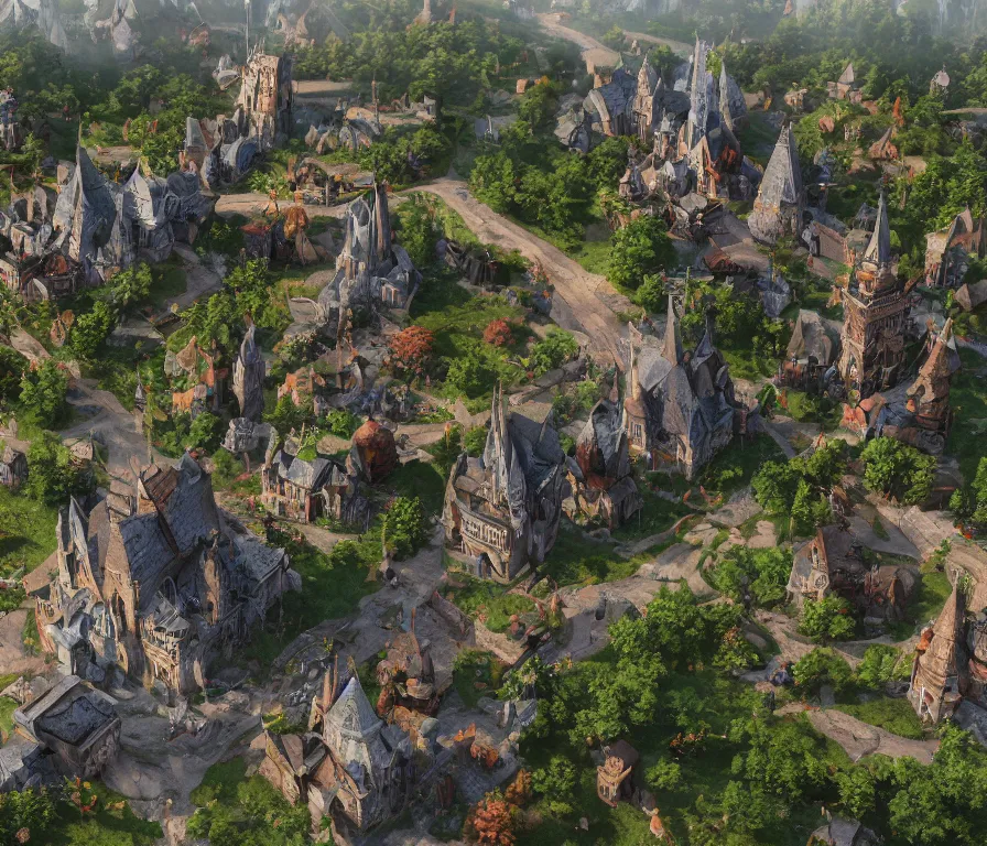 Prompt: a beautiful hyperrealistic detailed 3 d render of medieval fantasy outposts, by anton otto fischer, atey ghailan, unreal engine, octane render, gigantic, 3 d, brilliantly coloured, intricate, multiple angles, trending on artstation, volumetric lighting, hdr, polished, micro details, ray tracing, 4 k