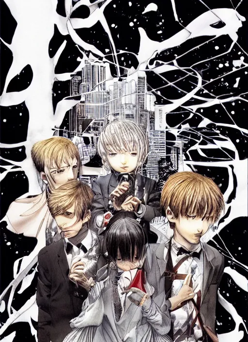 Image similar to the fall, takeshi obata, katsuhiro otomo,