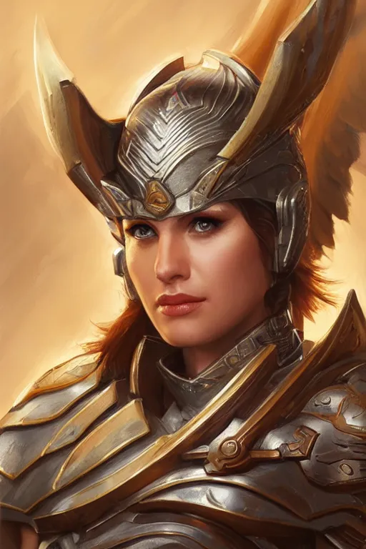 Image similar to amazon valkyrie athena, d & d, fantasy, portrait, highly detailed, headshot, digital painting, trending on artstation, concept art, sharp focus, illustration, art by artgerm and greg rutkowski and magali villeneuve