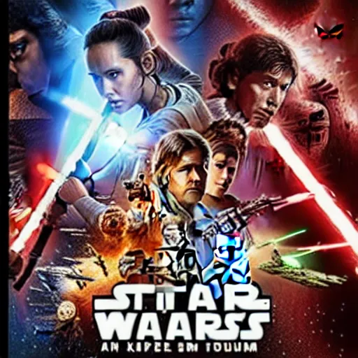 Image similar to star wars episode x movie poster