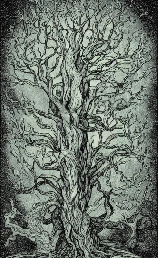 Image similar to yggdrasil, nordic folk