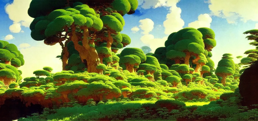 Prompt: ghibli illustrated background of a strikingly beautiful landform by vasily polenov, luminism, eugene von guerard, ivan shishkin, albert edelfelt, john singer sargent, albert bierstadt 4 k