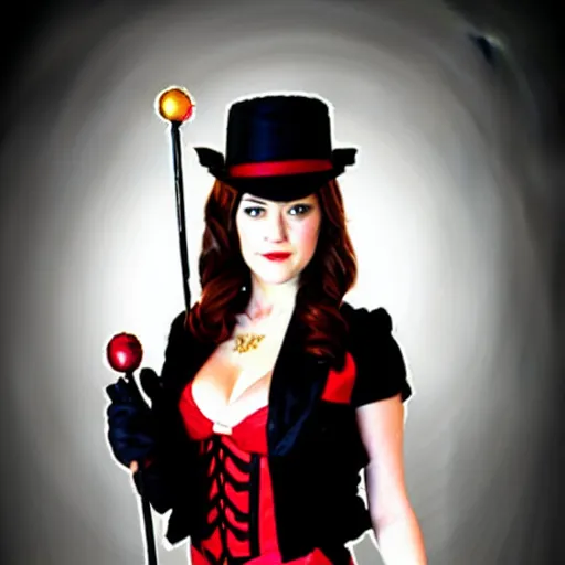 Image similar to mary elizabeth winstead cosplay as zatanna zatara,