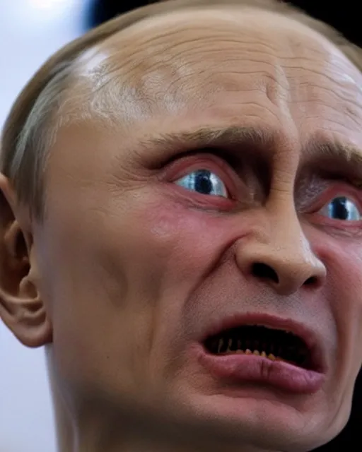 Image similar to Vladimir Putin in a role of Gollum