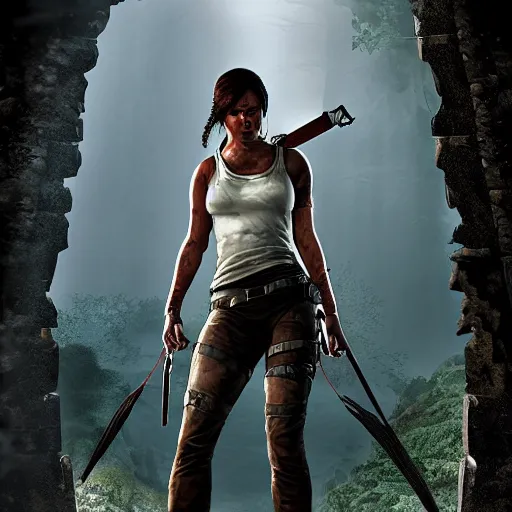 Prompt: byblical image of tomb raider