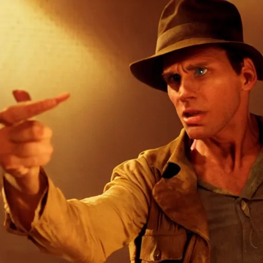 Image similar to Live Action Still of Jerma in Raiders of the Lost Ark, real life, hyperrealistic, ultra realistic, realistic, highly detailed, epic, HD quality, 8k resolution, body and headshot, film still