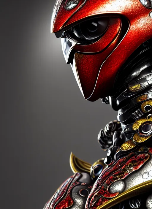 Image similar to japan kamen rider with oval eyeballs, intricate detail, royo, whealan, giger, klimt, hd, octane render, unreal engine,