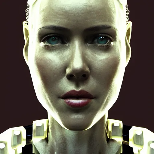 Prompt: naomi watts portrait, dystopia core, apocalyptic, armor, warrior, dramatic, sharp focus, fiction, neon, fantasy, hyper detailed, digital art, trending in artstation, cinematic lighting, studio quality, smooth render, unreal engine 5 rendered, octane rendered, art style and nixeu and wlop and krenz cushart