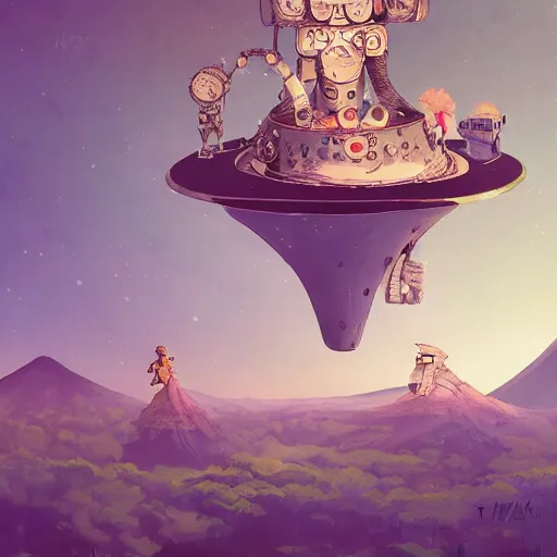 Image similar to On the morning of the robot queen's coronation, The Mekanik Doll, chubby moss kitten, Mount Fuji seen from the International Space Station, the theme of Alice in Wonderland, digital painting, concept art, illustration, deep dark, artstation, intricate, beautiful and thematically complex, ue5, by Dylan Kowalski and deiv calviz