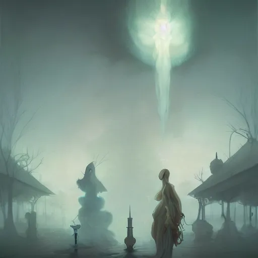 Image similar to ghosts, by peter mohrbacher and mikko lagerstedt