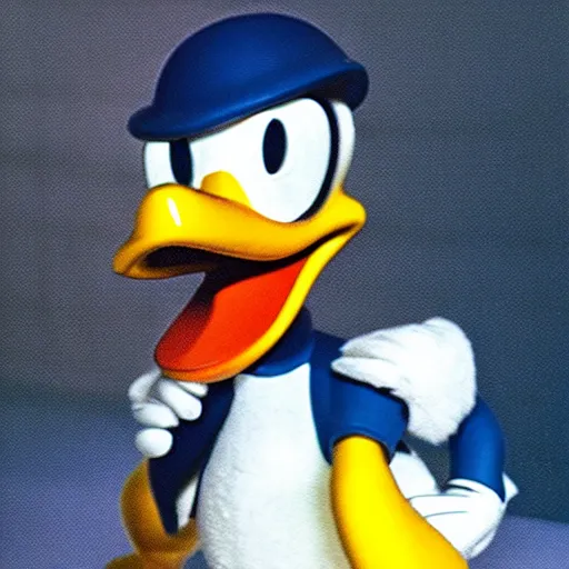 Image similar to donald duck in the backrooms