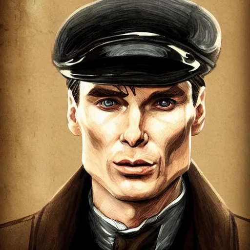 Image similar to a portrait of cillian murphy as tommy shelby, atlantis background, highly detailed, realistic face, digital art, epic, fantasy, in the style of Benjamin Springer, sharp, artstation