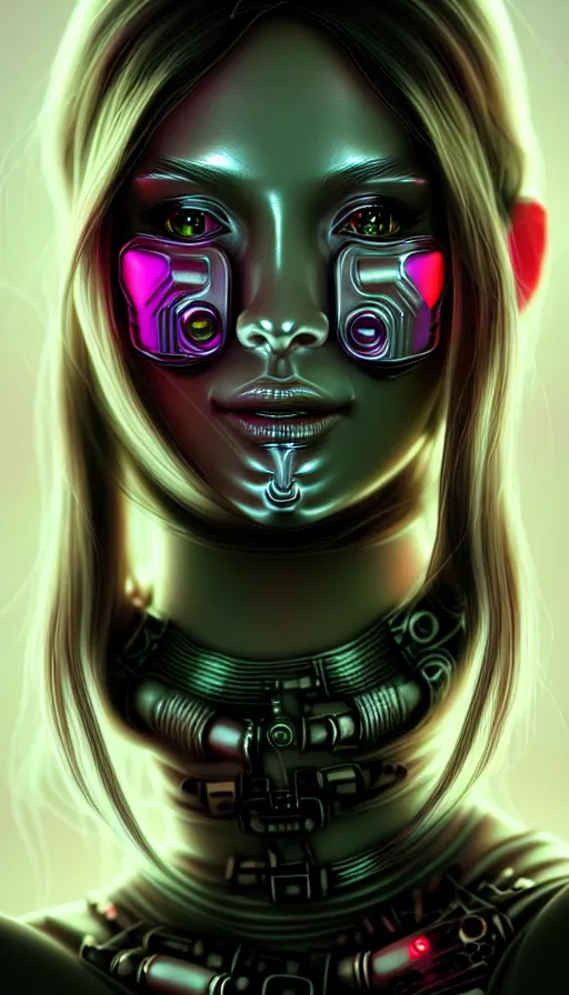 Image similar to face mask on beautiful woman face, cyberpunk art by kuno veeber, cgsociety, computer art, ultra detailed, futuristic, anime aesthetic