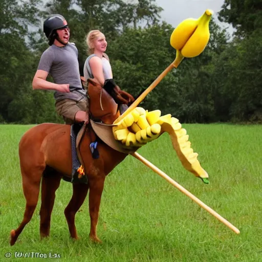 Image similar to banana horse jousting