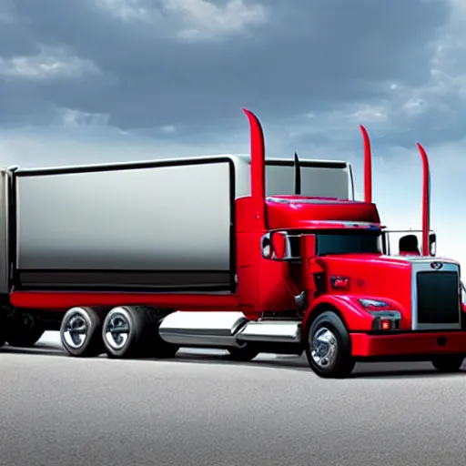 Prompt: convertible peterbilt truck