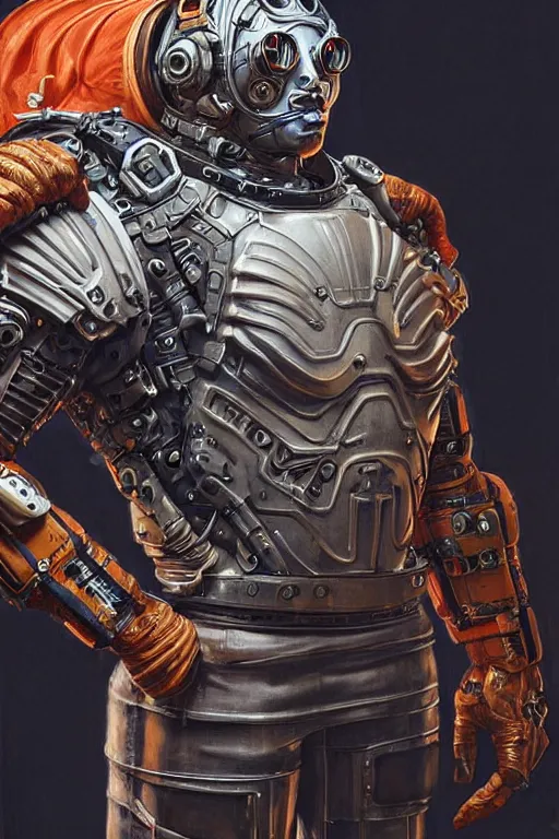 Image similar to a portrait of a muscular anthropomorphic cyberpunk dragon in spacesuit armor with ensignia on chest plate by sandra chevrier, by jon foster, detailed render, post - processing, extremely hyperdetailed, intricate, epic composition, cybernetics, 4 k realistic, cryengine, realistic shaded lighting, sharp focus, masterpiece, by enki bilal